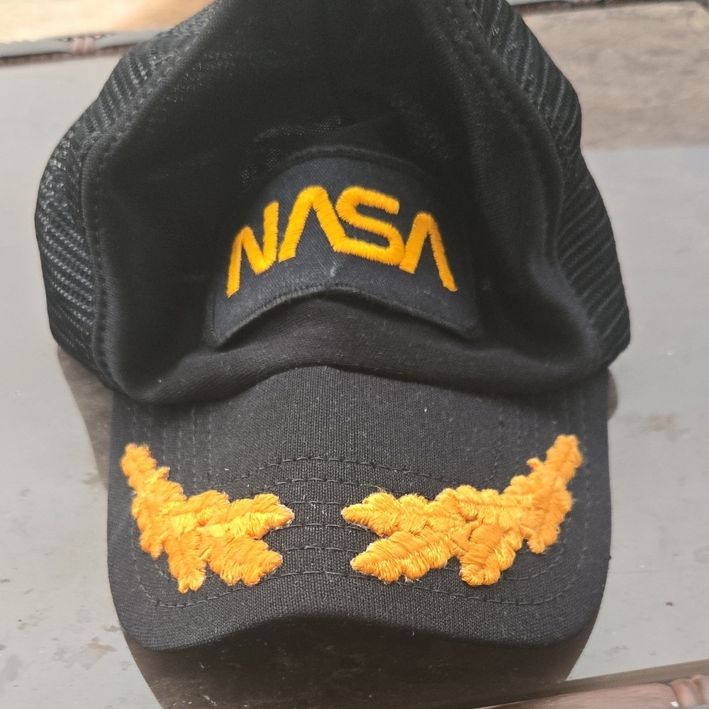 Black and Gold NASA Cap